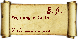 Engelmayer Júlia névjegykártya